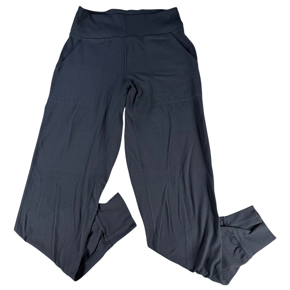 Lululemon Align High Rise Jogger Pants Pockets Black Size 4 Nulu Yoga Loungewear